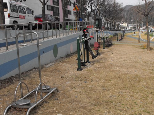 Surgical Masks In Korea Want to wear one while using the public exercise equipment? Go for it!
