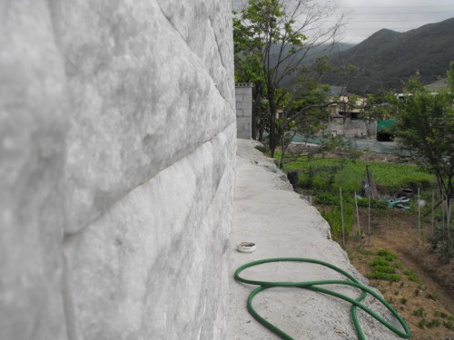 This is my primary smoking spot. You can see my father-in-law's garden right below.