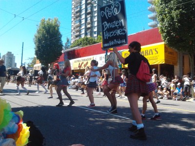 The Brazen Hussies And (I'm not ashamed to admit it) one of my favourite entries in the parade, the Brazen Hussies.